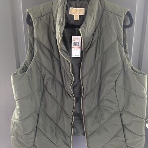 Michael Kors Green Quilted Vest